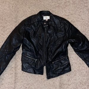 Black Faux Leather Jacket